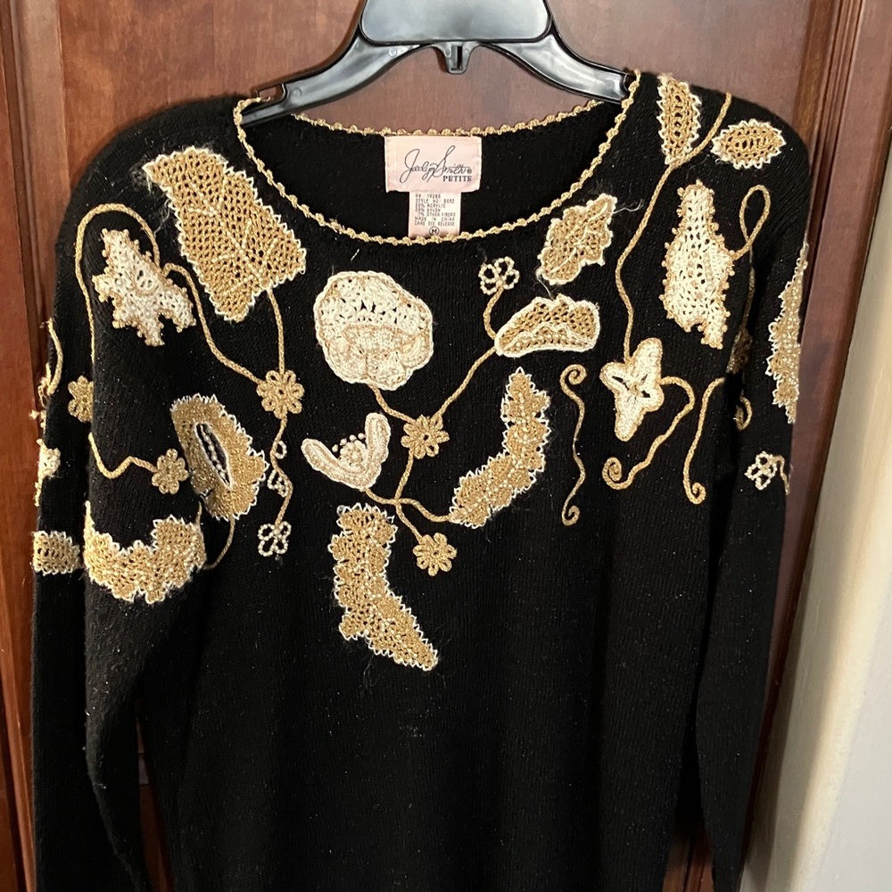 Black and Gold Women's Sweater